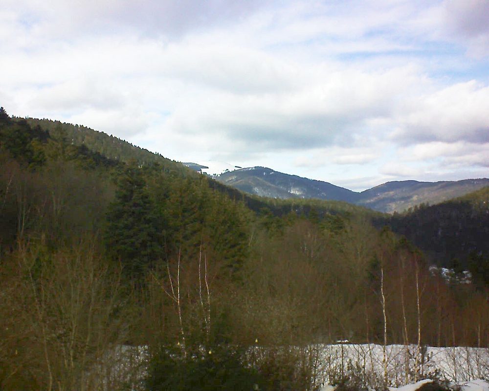 Le petit ballon vu depuis le Domaine Langmatt à Murbach le 02.02.2019 à 13:00 Le petit ballon (Alsace, Vosges) le 02.02.2019 à 13:00