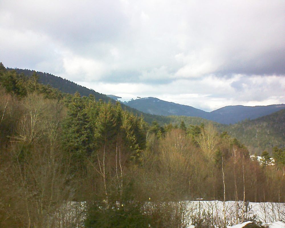 Le petit ballon vu depuis le Domaine Langmatt à Murbach le 02.02.2019 à 14:30 Le petit ballon (Alsace, Vosges) le 02.02.2019 à 14:30