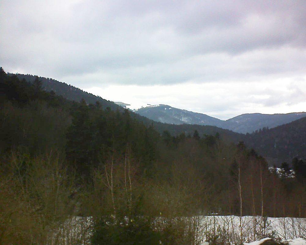 Le petit ballon vu depuis le Domaine Langmatt à Murbach le 02.02.2019 à 14:45 Le petit ballon (Alsace, Vosges) le 02.02.2019 à 14:45
