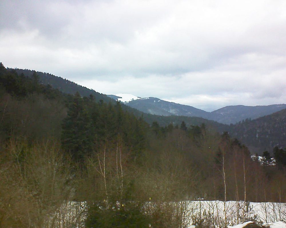 Le petit ballon vu depuis le Domaine Langmatt à Murbach le 02.02.2019 à 15:00 Le petit ballon (Alsace, Vosges) le 02.02.2019 à 15:00