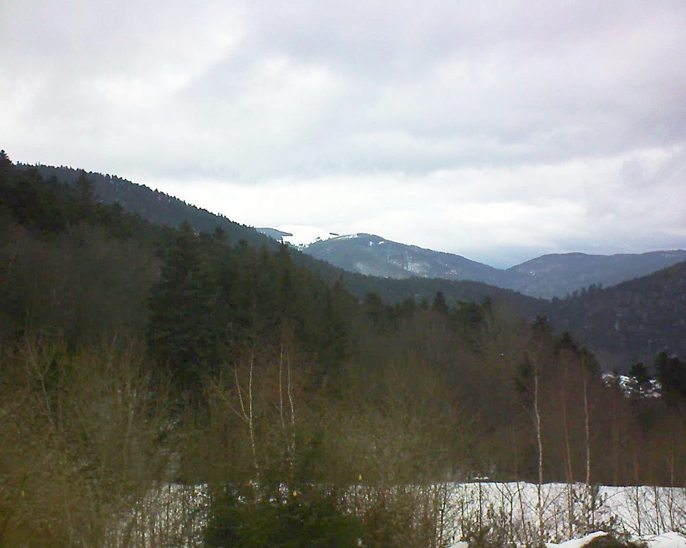 Le petit ballon vu depuis le Domaine Langmatt à Murbach le 02.02.2019 à 15:15 Le petit ballon (Alsace, Vosges) le 02.02.2019 à 15:15
