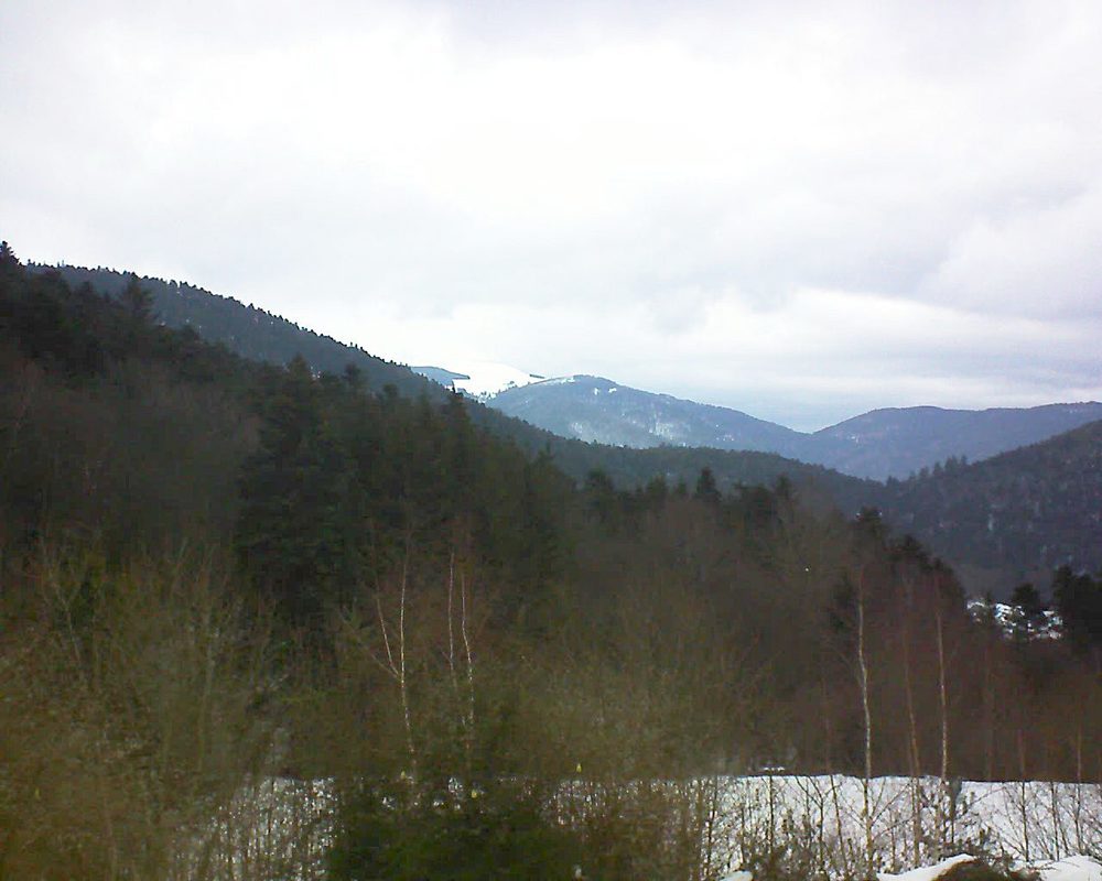 Le petit ballon vu depuis le Domaine Langmatt à Murbach le 02.02.2019 à 16:00 Le petit ballon (Alsace, Vosges) le 02.02.2019 à 16:00
