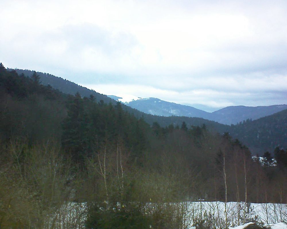 Le petit ballon vu depuis le Domaine Langmatt à Murbach le 02.02.2019 à 16:45 Le petit ballon (Alsace, Vosges) le 02.02.2019 à 16:45