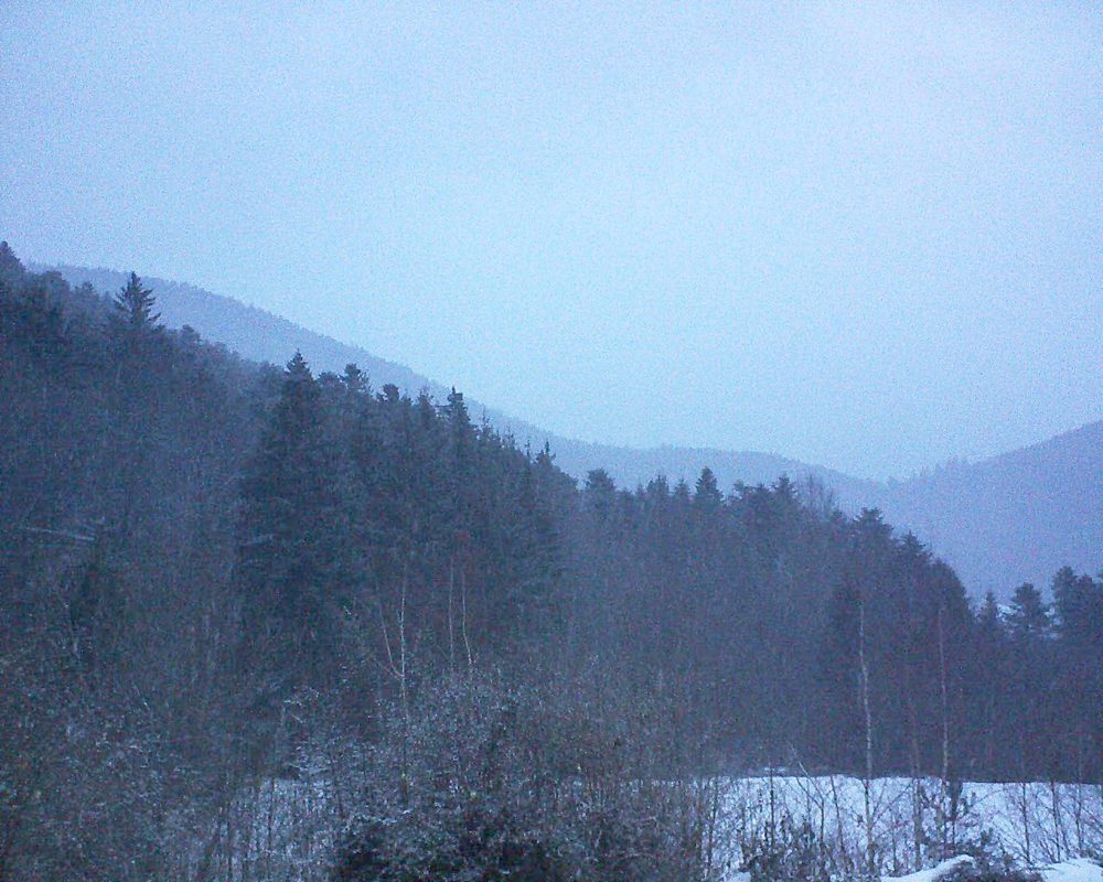 Le petit ballon vu depuis le Domaine Langmatt à Murbach le 03.02.2019 à 08:00 Le petit ballon (Alsace, Vosges) le 03.02.2019 à 08:00