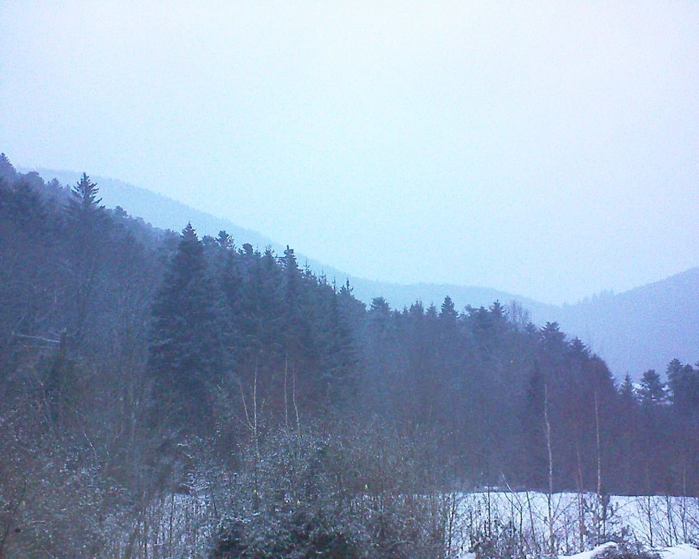 Le petit ballon vu depuis le Domaine Langmatt à Murbach le 03.02.2019 à 08:15 Le petit ballon (Alsace, Vosges) le 03.02.2019 à 08:15