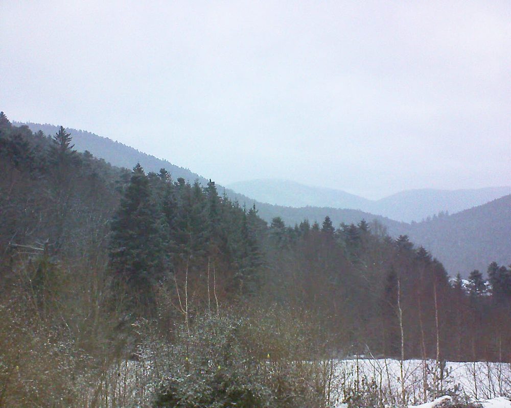 Le petit ballon vu depuis le Domaine Langmatt à Murbach le 03.02.2019 à 08:45 Le petit ballon (Alsace, Vosges) le 03.02.2019 à 08:45