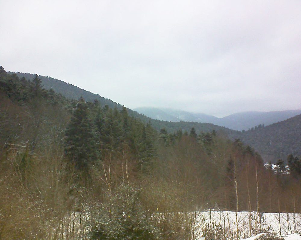 Le petit ballon vu depuis le Domaine Langmatt à Murbach le 03.02.2019 à 11:00 Le petit ballon (Alsace, Vosges) le 03.02.2019 à 11:00