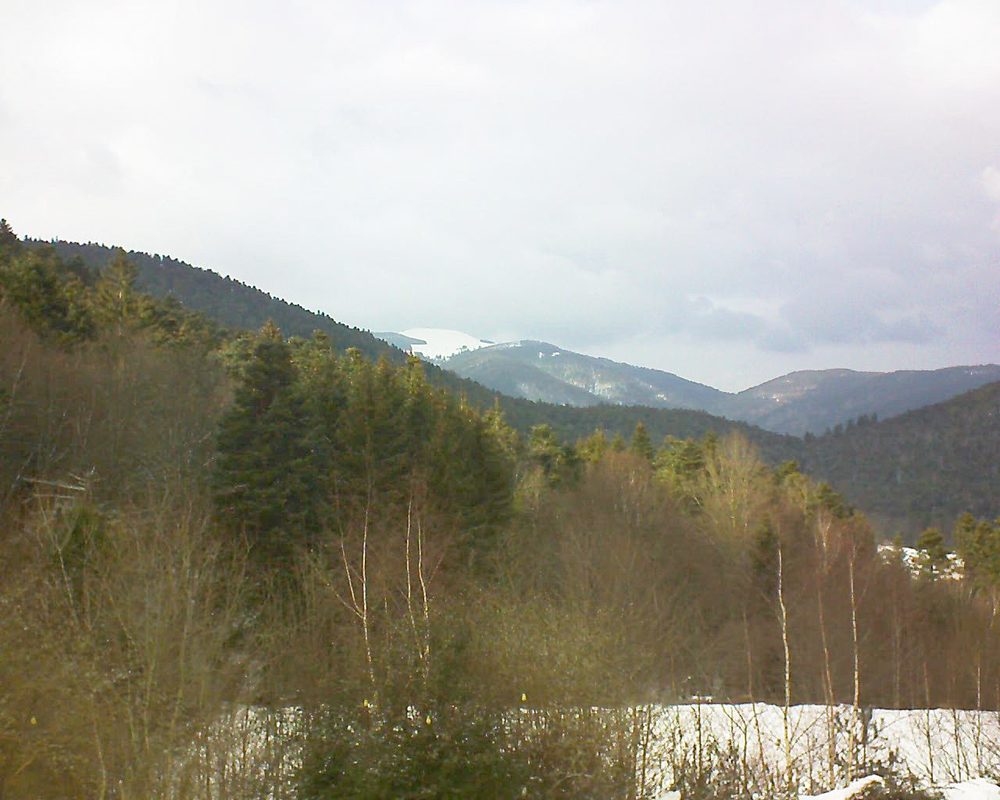 Le petit ballon vu depuis le Domaine Langmatt à Murbach le 03.02.2019 à 15:00 Le petit ballon (Alsace, Vosges) le 03.02.2019 à 15:00