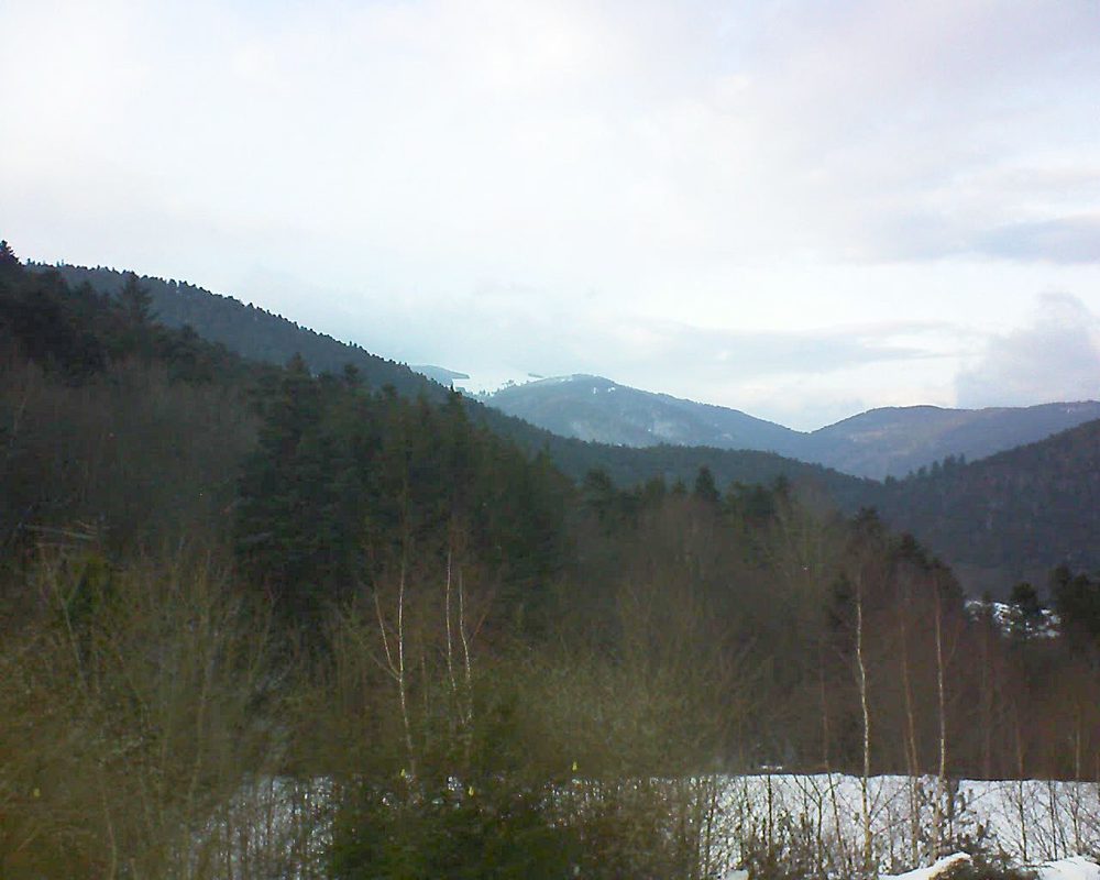 Le petit ballon vu depuis le Domaine Langmatt à Murbach le 03.02.2019 à 16:45 Le petit ballon (Alsace, Vosges) le 03.02.2019 à 16:45