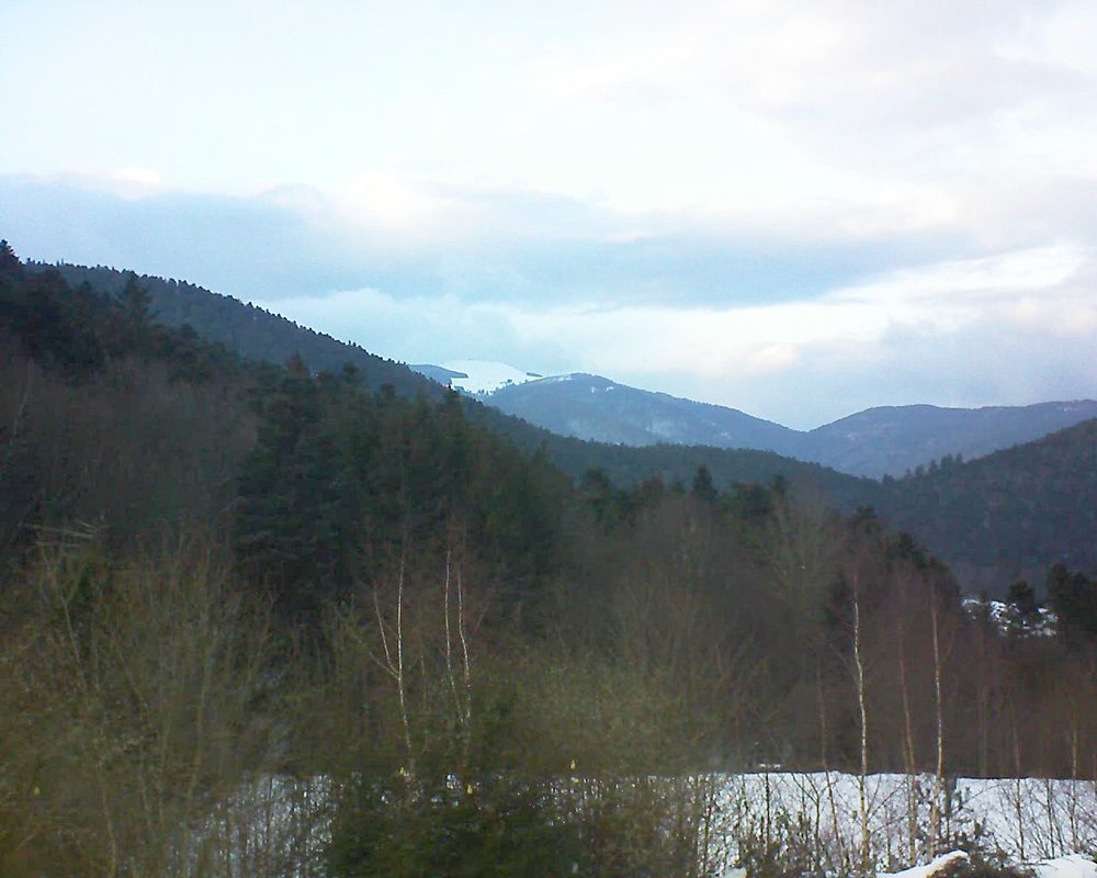 Le petit ballon vu depuis le Domaine Langmatt à Murbach le 03.02.2019 à 17:00 Le petit ballon (Alsace, Vosges) le 03.02.2019 à 17:00
