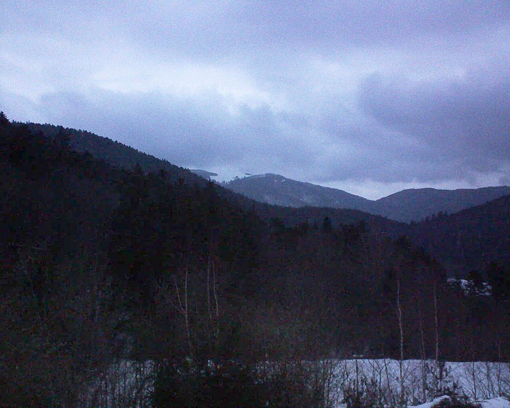 Le petit ballon vu depuis le Domaine Langmatt à Murbach le 03.02.2019 à 17:45 Le petit ballon (Alsace, Vosges) le 03.02.2019 à 17:45