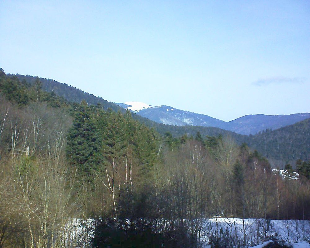 Le petit ballon vu depuis le Domaine Langmatt à Murbach le 04.02.2019 à 11:45 Le petit ballon (Alsace, Vosges) le 04.02.2019 à 11:45