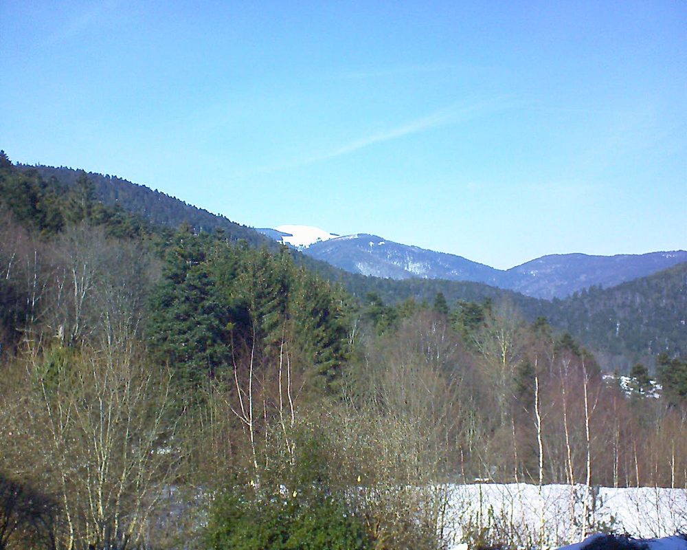 Le petit ballon vu depuis le Domaine Langmatt à Murbach le 04.02.2019 à 13:30 Le petit ballon (Alsace, Vosges) le 04.02.2019 à 13:30