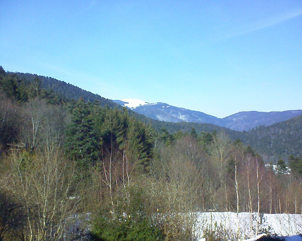 Le petit ballon vu depuis le Domaine Langmatt à Murbach le 04.02.2019 à 13:45 Le petit ballon (Alsace, Vosges) le 04.02.2019 à 13:45