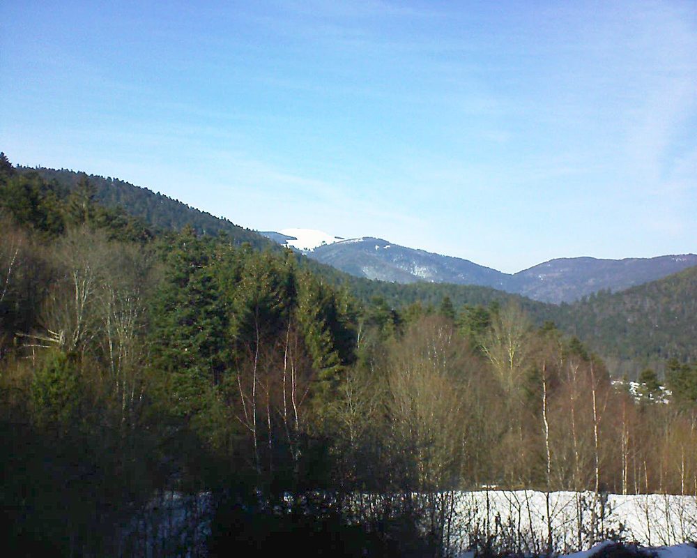 Le petit ballon vu depuis le Domaine Langmatt à Murbach le 04.02.2019 à 14:15 Le petit ballon (Alsace, Vosges) le 04.02.2019 à 14:15