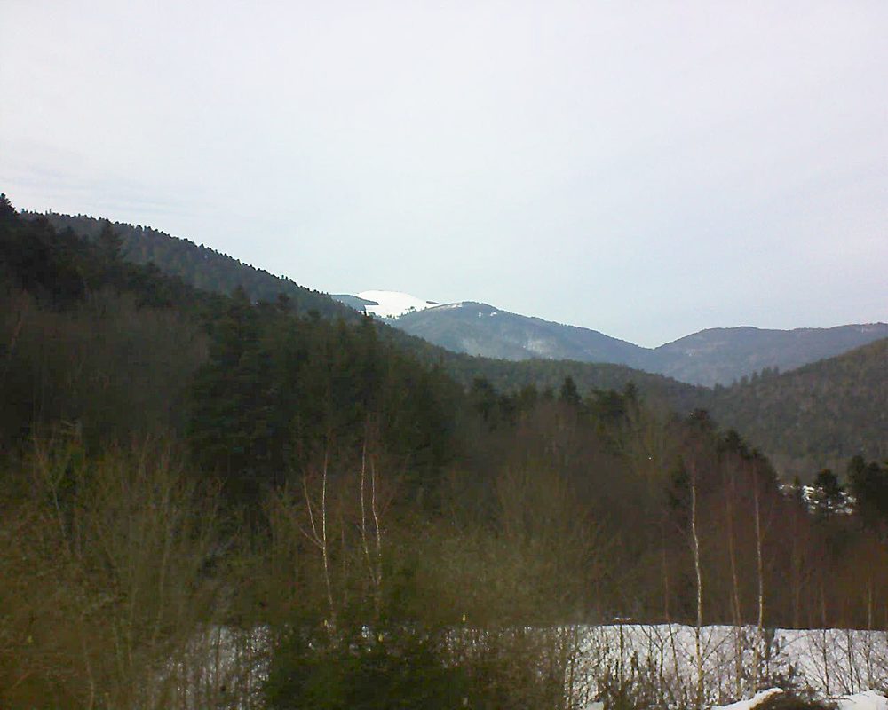 Le petit ballon vu depuis le Domaine Langmatt à Murbach le 04.02.2019 à 15:30 Le petit ballon (Alsace, Vosges) le 04.02.2019 à 15:30