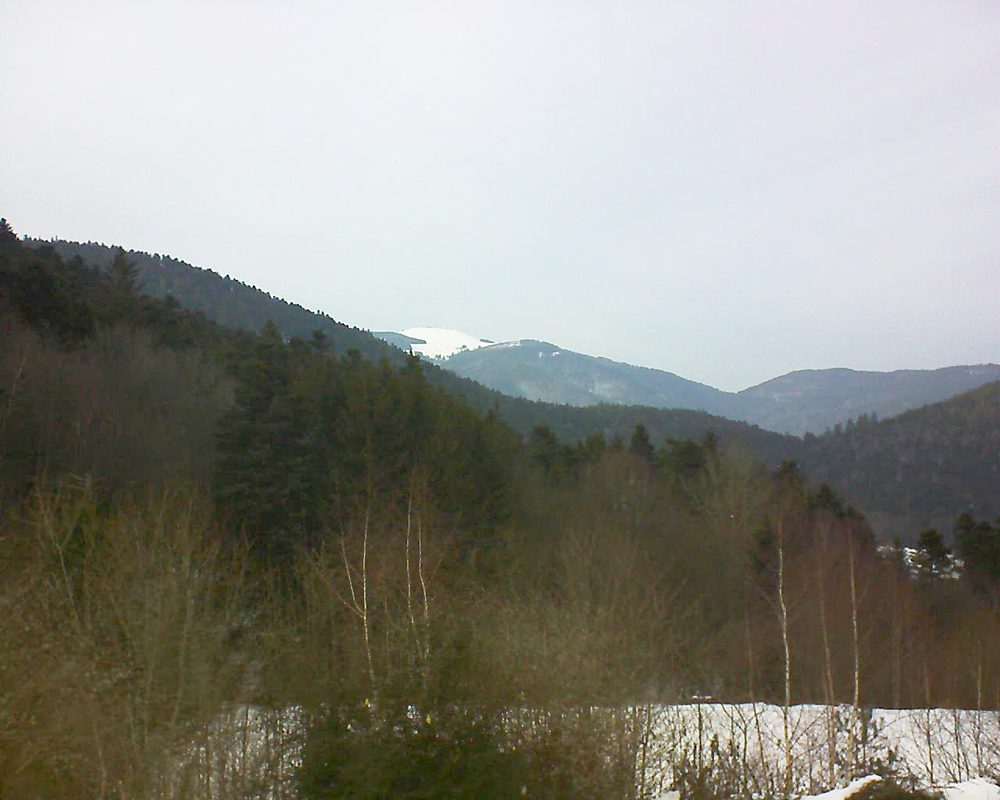 Le petit ballon vu depuis le Domaine Langmatt à Murbach le 04.02.2019 à 16:00 Le petit ballon (Alsace, Vosges) le 04.02.2019 à 16:00