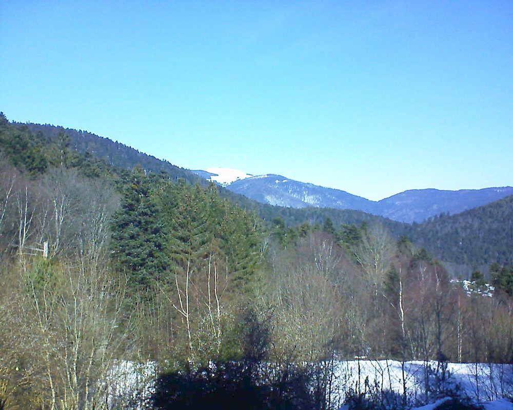 Le petit ballon vu depuis le Domaine Langmatt à Murbach le 05.02.2019 à 12:00 Le petit ballon (Alsace, Vosges) le 05.02.2019 à 12:00