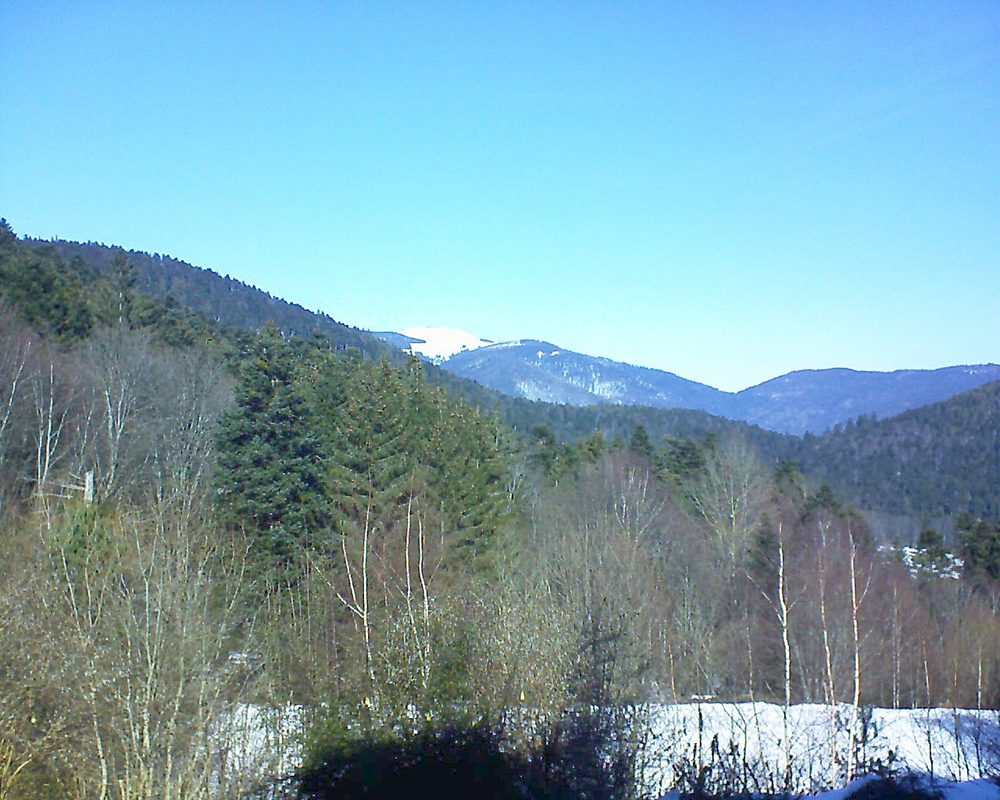 Le petit ballon vu depuis le Domaine Langmatt à Murbach le 05.02.2019 à 12:15 Le petit ballon (Alsace, Vosges) le 05.02.2019 à 12:15