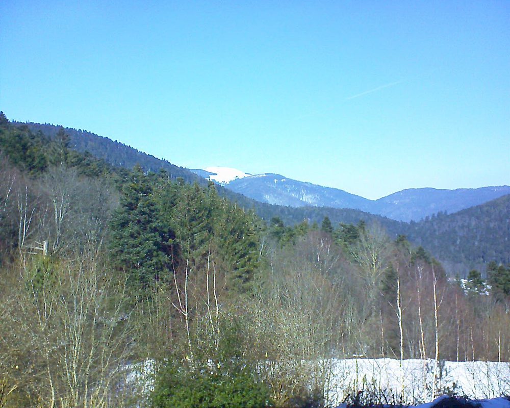 Le petit ballon vu depuis le Domaine Langmatt à Murbach le 05.02.2019 à 13:00 Le petit ballon (Alsace, Vosges) le 05.02.2019 à 13:00