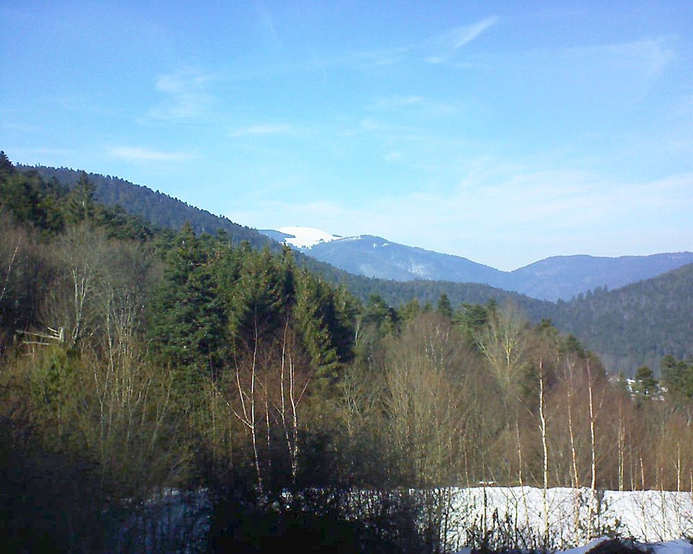 Le petit ballon vu depuis le Domaine Langmatt à Murbach le 05.02.2019 à 14:15 Le petit ballon (Alsace, Vosges) le 05.02.2019 à 14:15