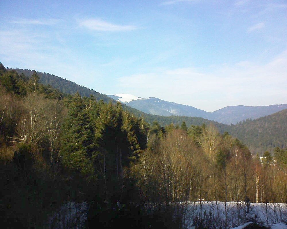 Le petit ballon vu depuis le Domaine Langmatt à Murbach le 05.02.2019 à 14:30 Le petit ballon (Alsace, Vosges) le 05.02.2019 à 14:30