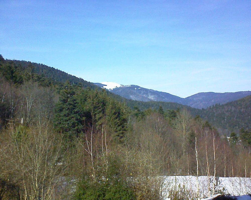Le petit ballon vu depuis le Domaine Langmatt à Murbach le 06.02.2019 à 13:30 Le petit ballon (Alsace, Vosges) le 06.02.2019 à 13:30