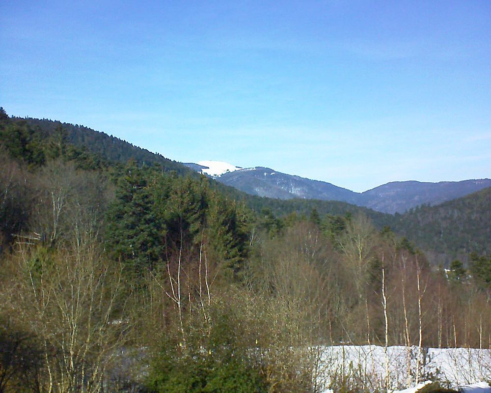 Le petit ballon vu depuis le Domaine Langmatt à Murbach le 06.02.2019 à 13:45 Le petit ballon (Alsace, Vosges) le 06.02.2019 à 13:45