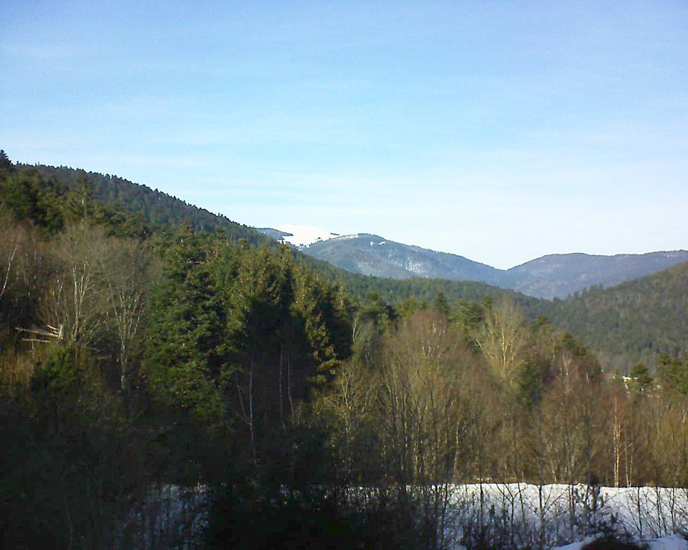 Le petit ballon vu depuis le Domaine Langmatt à Murbach le 06.02.2019 à 14:30 Le petit ballon (Alsace, Vosges) le 06.02.2019 à 14:30