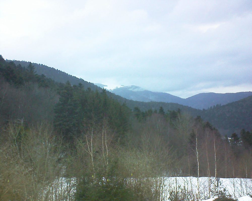 Le petit ballon vu depuis le Domaine Langmatt à Murbach le 07.02.2019 à 08:45 Le petit ballon (Alsace, Vosges) le 07.02.2019 à 08:45