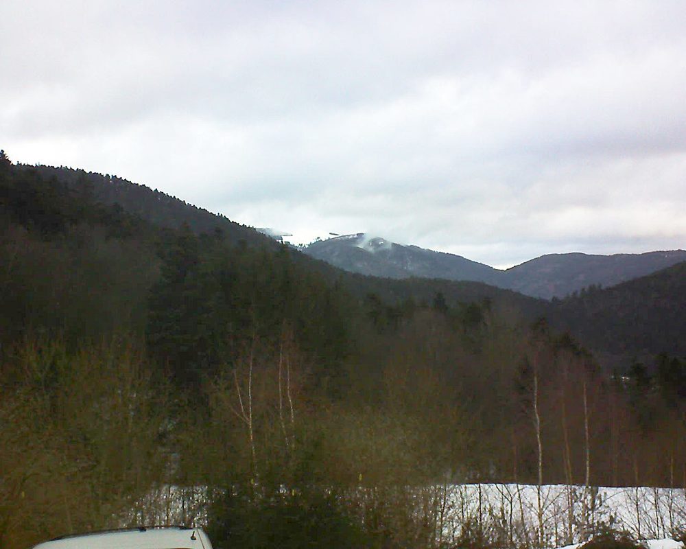 Le petit ballon vu depuis le Domaine Langmatt à Murbach le 08.02.2019 à 08:30 Le petit ballon (Alsace, Vosges) le 08.02.2019 à 08:30