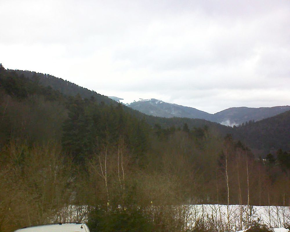 Le petit ballon vu depuis le Domaine Langmatt à Murbach le 08.02.2019 à 08:45 Le petit ballon (Alsace, Vosges) le 08.02.2019 à 08:45
