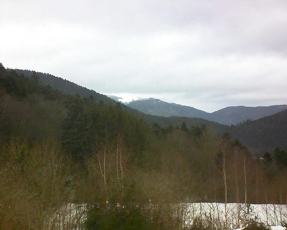 Le petit ballon vu depuis le Domaine Langmatt à Murbach le 08.02.2019 à 09:15 Le petit ballon (Alsace, Vosges) le 08.02.2019 à 09:15