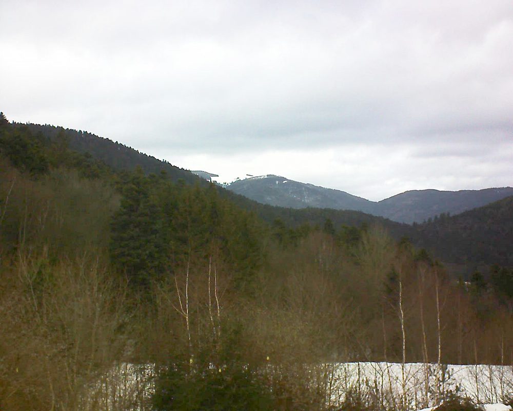 Le petit ballon vu depuis le Domaine Langmatt à Murbach le 08.02.2019 à 11:00 Le petit ballon (Alsace, Vosges) le 08.02.2019 à 11:00