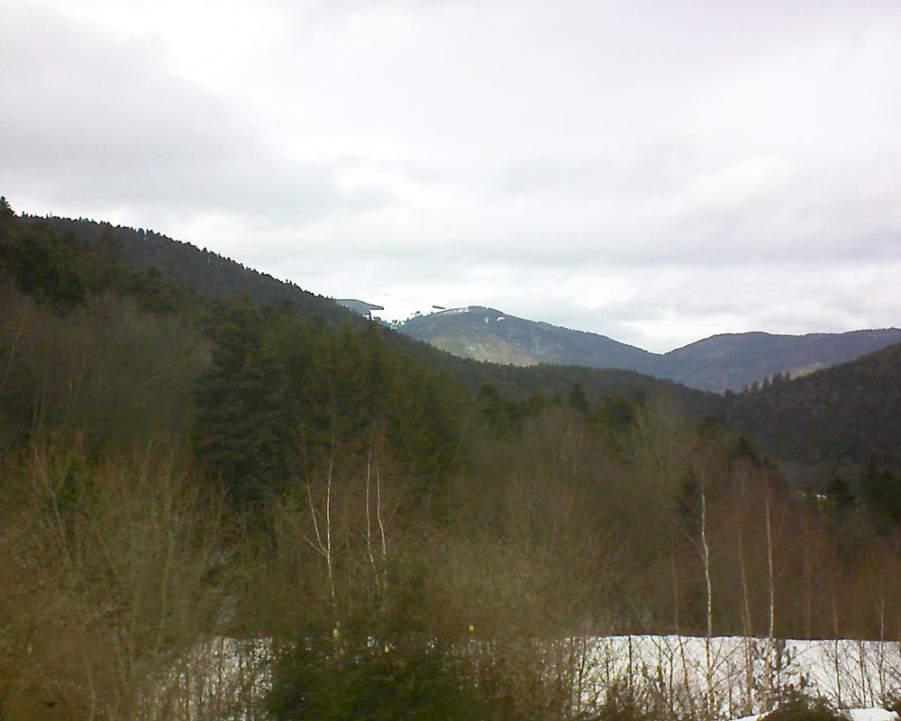 Le petit ballon vu depuis le Domaine Langmatt à Murbach le 08.02.2019 à 11:45 Le petit ballon (Alsace, Vosges) le 08.02.2019 à 11:45