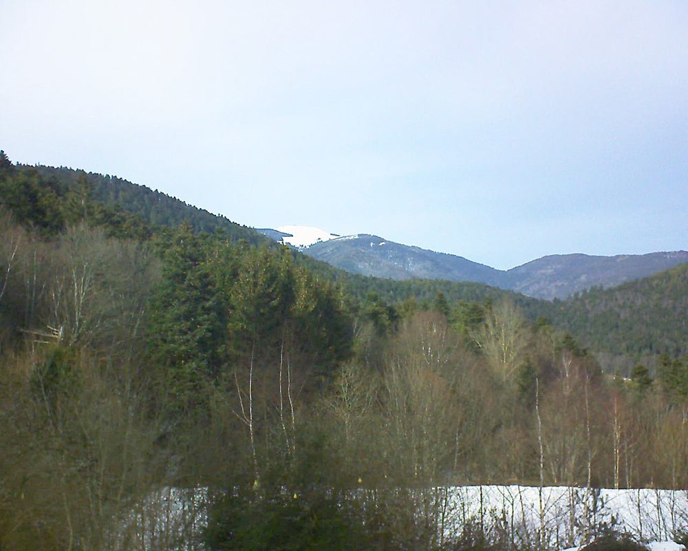 Le petit ballon vu depuis le Domaine Langmatt à Murbach le 08.02.2019 à 14:45 Le petit ballon (Alsace, Vosges) le 08.02.2019 à 14:45