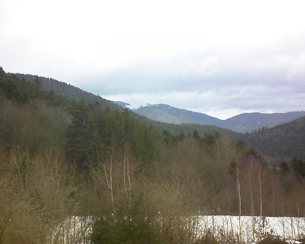 Le petit ballon vu depuis le Domaine Langmatt à Murbach le 09.02.2019 à 10:00 Le petit ballon (Alsace, Vosges) le 09.02.2019 à 10:00