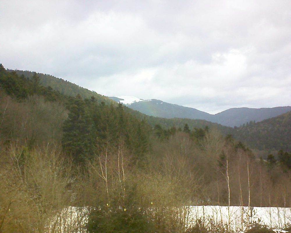 Le petit ballon vu depuis le Domaine Langmatt à Murbach le 09.02.2019 à 10:15 Le petit ballon (Alsace, Vosges) le 09.02.2019 à 10:15