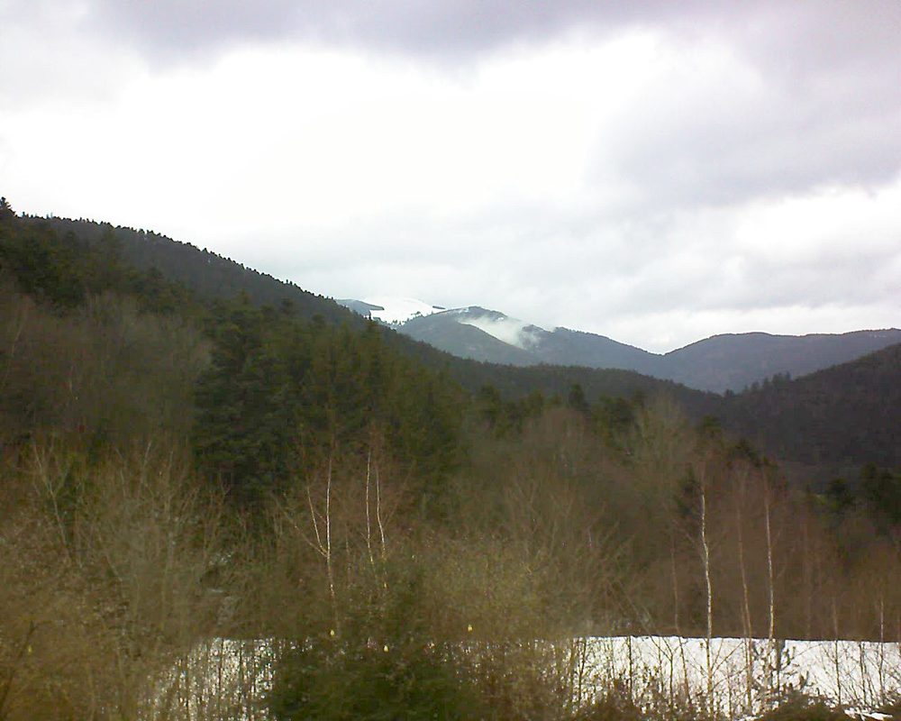 Le petit ballon vu depuis le Domaine Langmatt à Murbach le 09.02.2019 à 10:45 Le petit ballon (Alsace, Vosges) le 09.02.2019 à 10:45