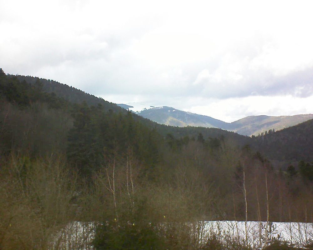 Le petit ballon vu depuis le Domaine Langmatt à Murbach le 09.02.2019 à 13:00 Le petit ballon (Alsace, Vosges) le 09.02.2019 à 13:00