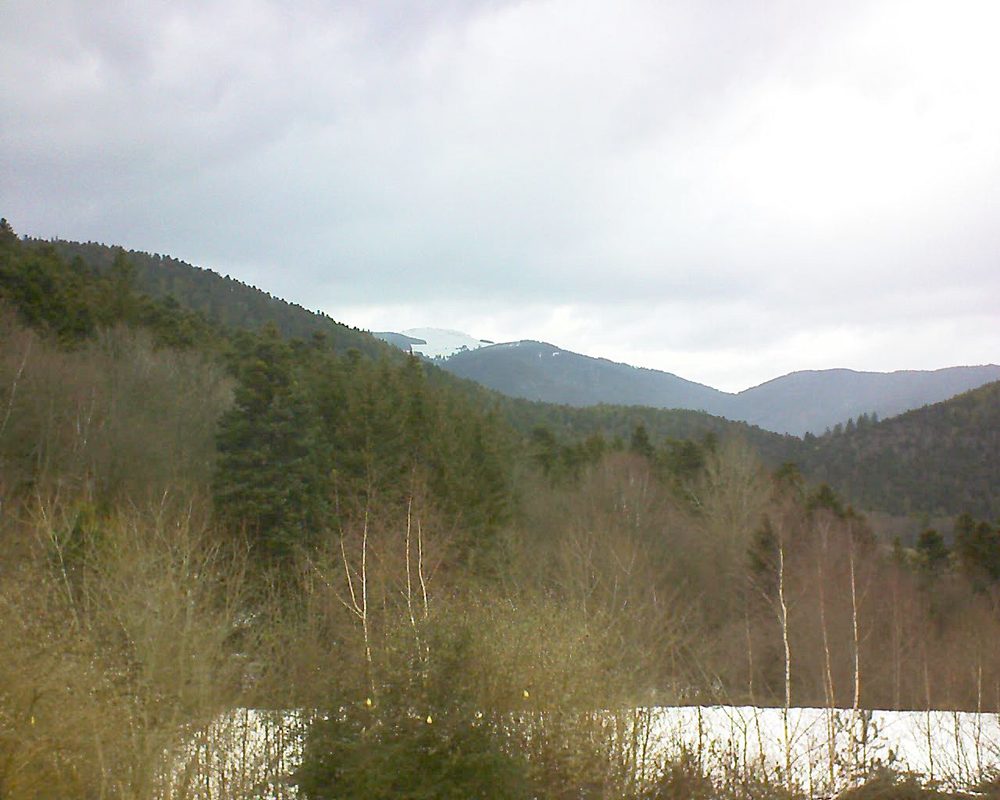 Le petit ballon vu depuis le Domaine Langmatt à Murbach le 09.02.2019 à 13:30 Le petit ballon (Alsace, Vosges) le 09.02.2019 à 13:30
