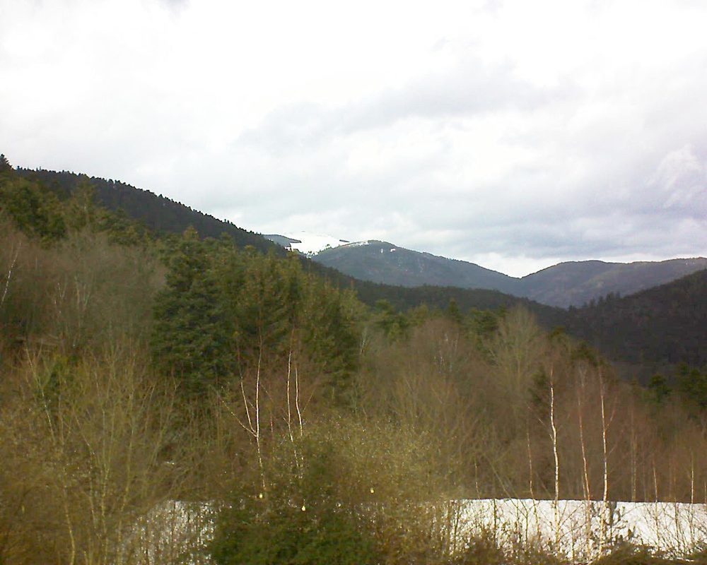 Le petit ballon vu depuis le Domaine Langmatt à Murbach le 09.02.2019 à 13:45 Le petit ballon (Alsace, Vosges) le 09.02.2019 à 13:45