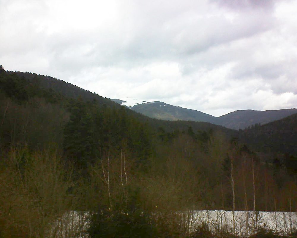 Le petit ballon vu depuis le Domaine Langmatt à Murbach le 09.02.2019 à 14:00 Le petit ballon (Alsace, Vosges) le 09.02.2019 à 14:00