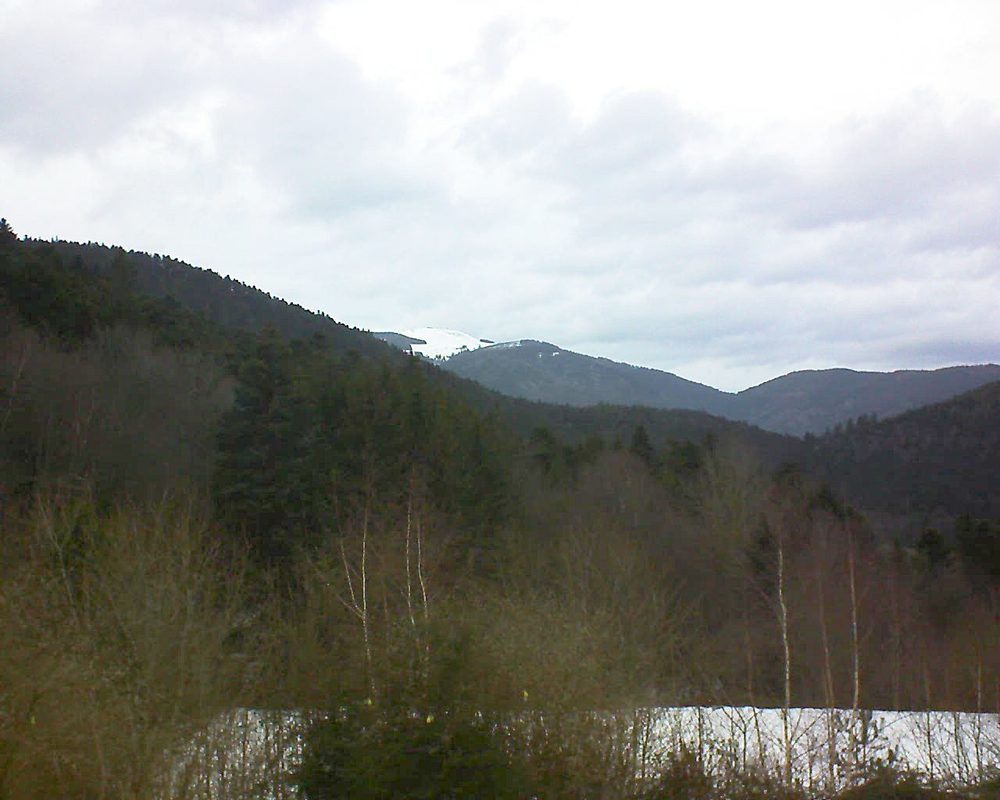 Le petit ballon vu depuis le Domaine Langmatt à Murbach le 09.02.2019 à 16:30 Le petit ballon (Alsace, Vosges) le 09.02.2019 à 16:30