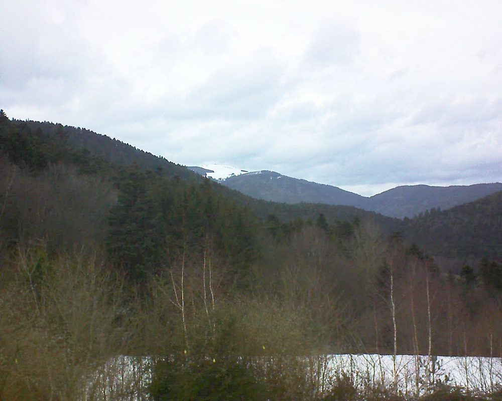 Le petit ballon vu depuis le Domaine Langmatt à Murbach le 09.02.2019 à 17:00 Le petit ballon (Alsace, Vosges) le 09.02.2019 à 17:00
