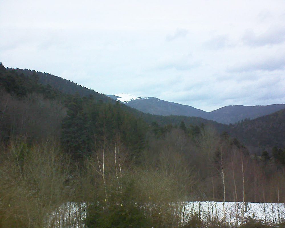 Le petit ballon vu depuis le Domaine Langmatt à Murbach le 09.02.2019 à 17:15 Le petit ballon (Alsace, Vosges) le 09.02.2019 à 17:15