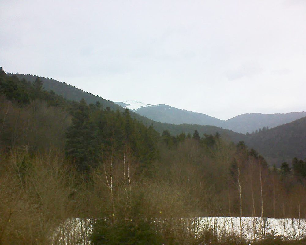 Le petit ballon vu depuis le Domaine Langmatt à Murbach le 10.02.2019 à 10:45 Le petit ballon (Alsace, Vosges) le 10.02.2019 à 10:45