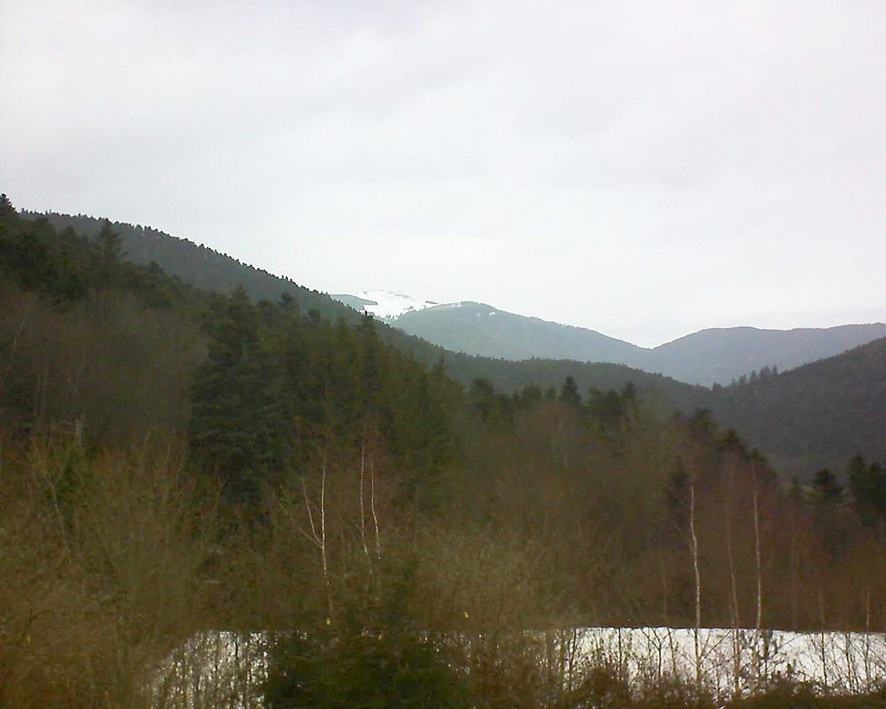 Le petit ballon vu depuis le Domaine Langmatt à Murbach le 10.02.2019 à 11:00 Le petit ballon (Alsace, Vosges) le 10.02.2019 à 11:00