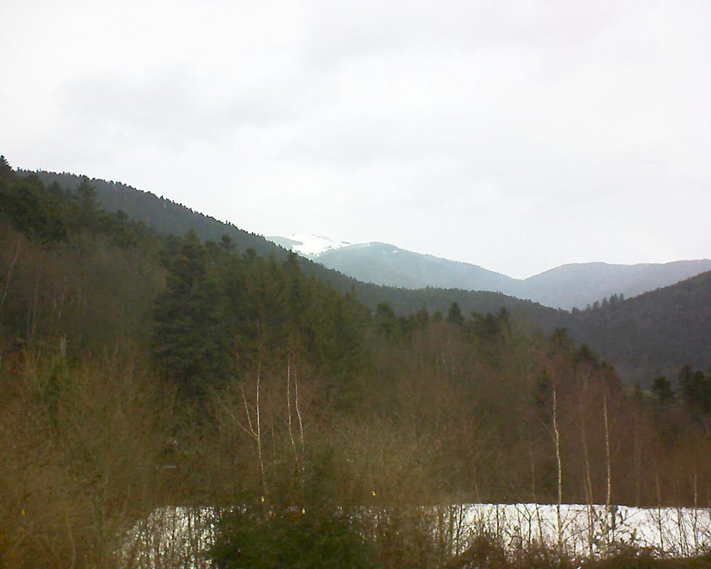 Le petit ballon vu depuis le Domaine Langmatt à Murbach le 10.02.2019 à 11:45 Le petit ballon (Alsace, Vosges) le 10.02.2019 à 11:45