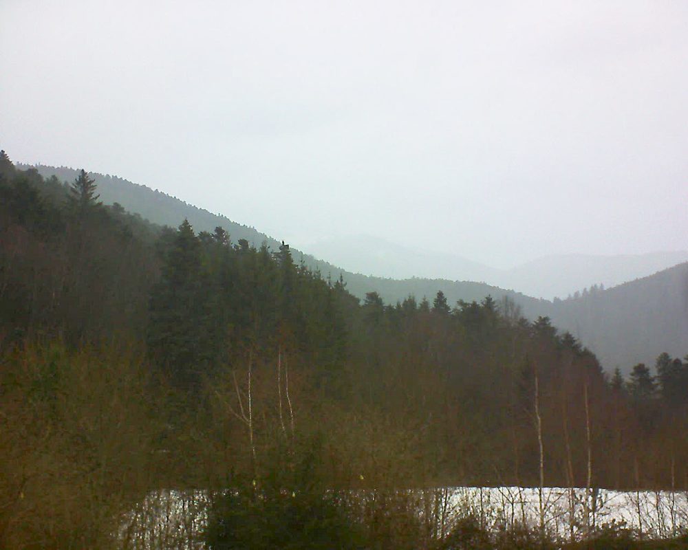 Le petit ballon vu depuis le Domaine Langmatt à Murbach le 10.02.2019 à 12:30 Le petit ballon (Alsace, Vosges) le 10.02.2019 à 12:30